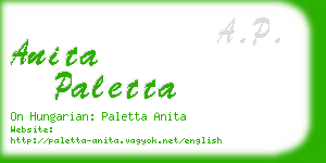 anita paletta business card